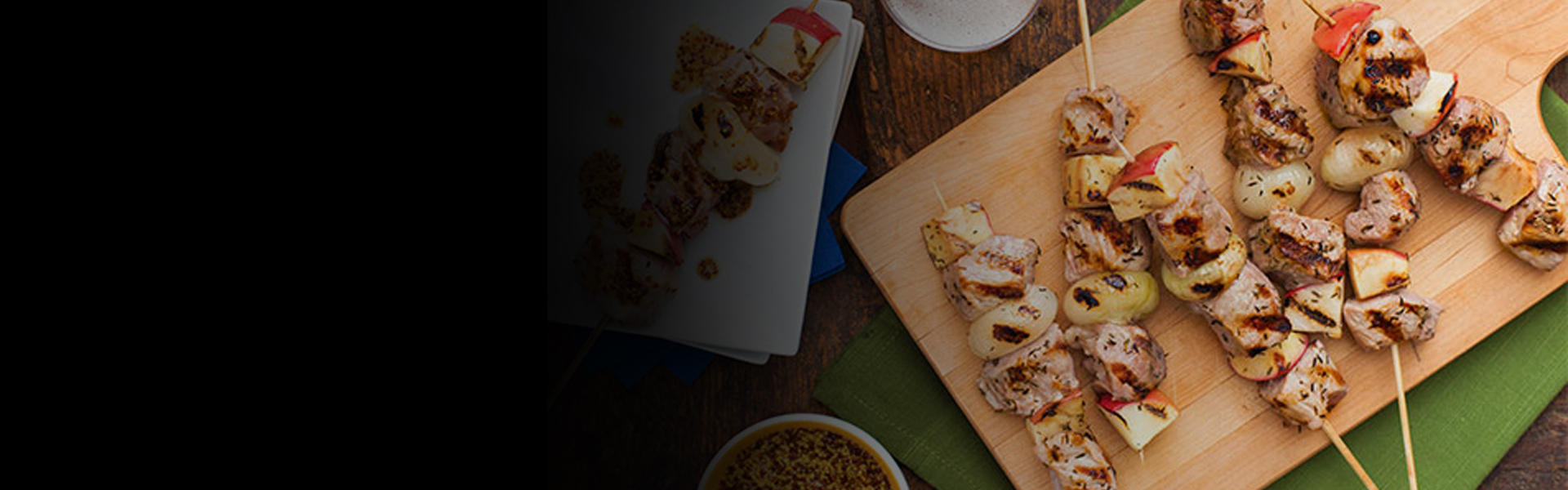 Pork, Apple and Onion Kebabs Foreman Grills