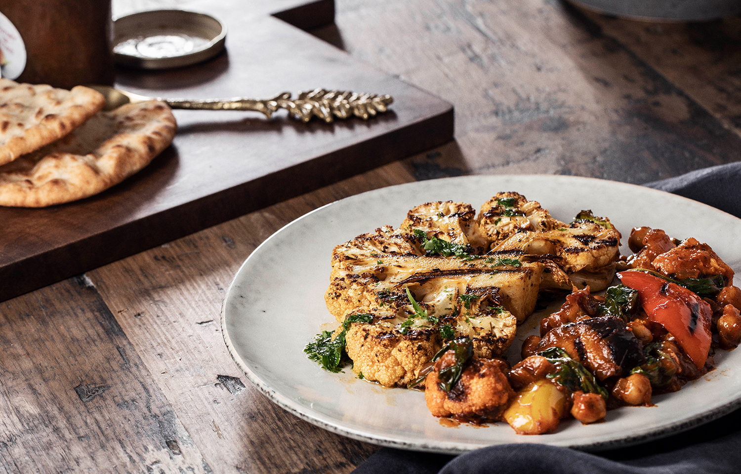 Tikka cauliflower steaks