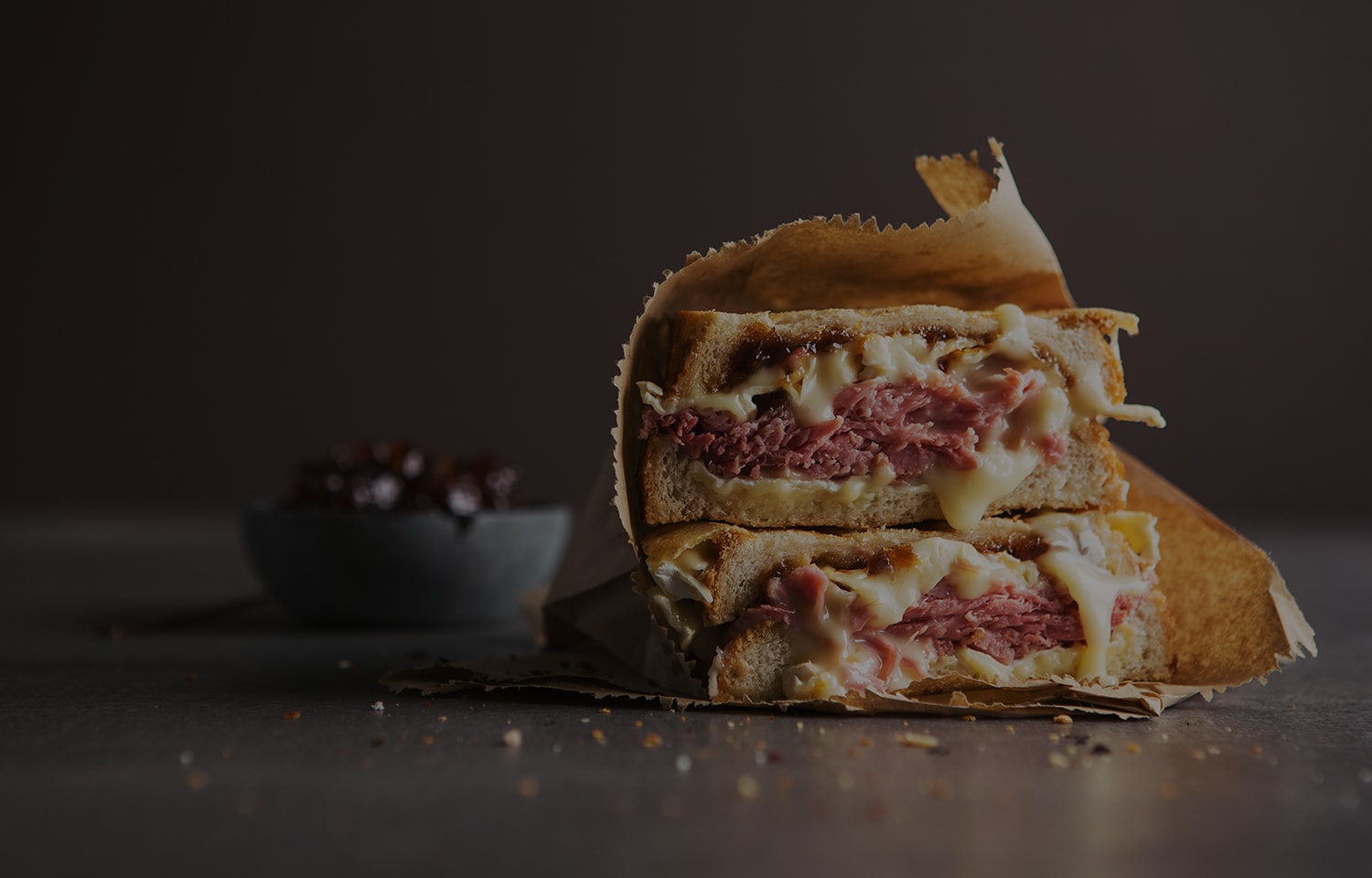 Ham Hock, Cheese and Chutney Toastie