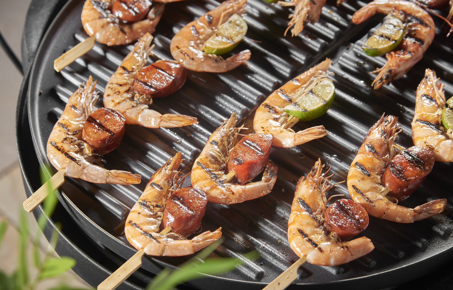 Chorizo and King Prawn Skewers George Foreman Grills