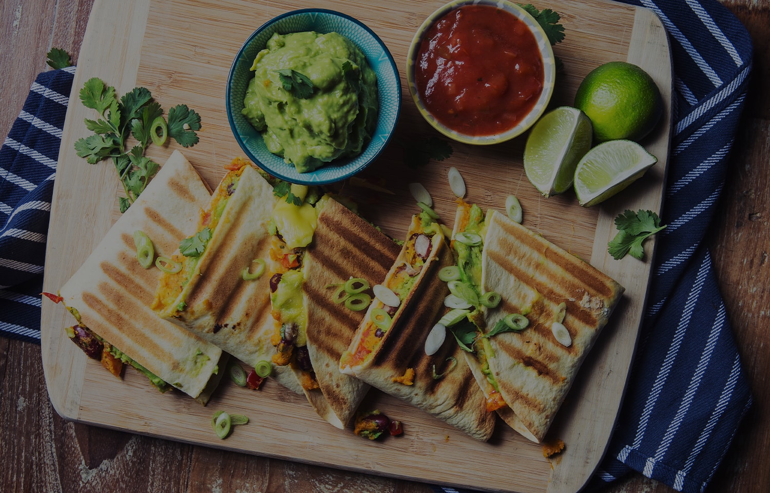 Vejetaryen Baharatlı Tatlı Patates Quesadillas