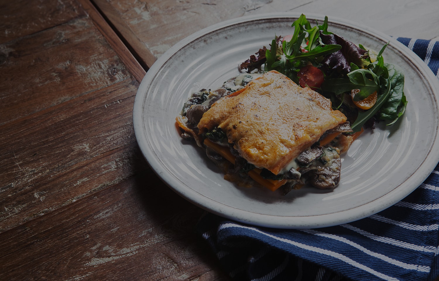 Lasagne vegan aux épinards et champignons