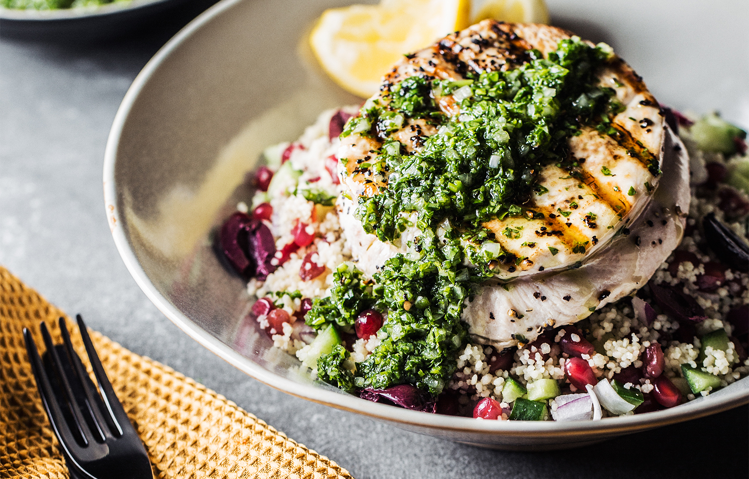 Grilled Turkey Steak With Chimichurri Salsa | George Foreman Grills